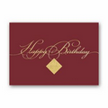 Filigree Birthday Birthday Card - Gold Lined White Envelope